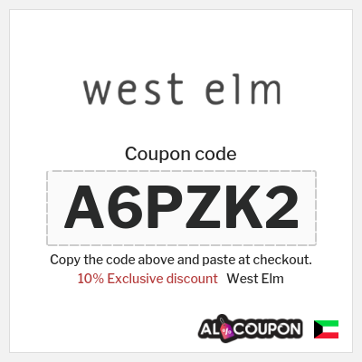 Coupon discount code for West Elm Up to 70% Discounts + 5% Coupons 