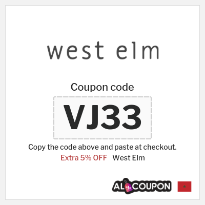 Coupon discount code for West Elm Up to 70% Discounts + 5% Coupons 