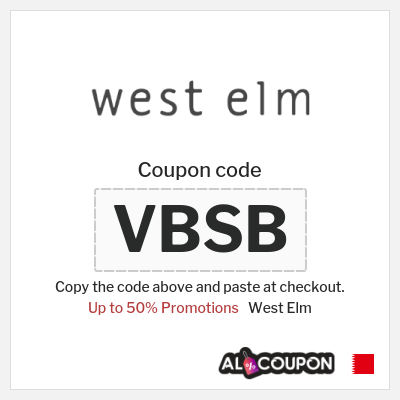 Coupon discount code for West Elm Up to 70% Discounts + 5% Coupons 