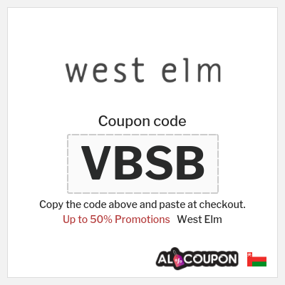 Coupon discount code for West Elm Up to 70% Discounts + 5% Coupons 