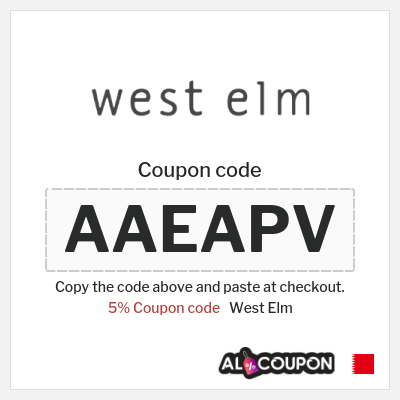 Coupon discount code for West Elm Up to 70% Discounts + 5% Coupons 
