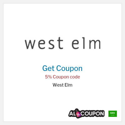 Coupon discount code for West Elm Up to 70% Discounts + 5% Coupons 