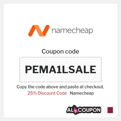 Coupon for Namecheap (PEMA1LSALE) 25% Discount Code