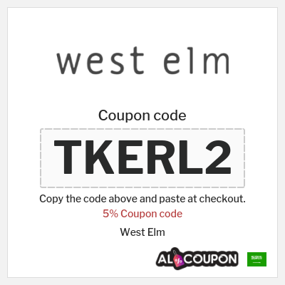 Coupon for West Elm (TKERL2) 5% Coupon code