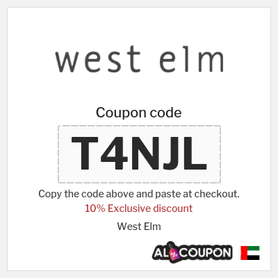 Coupon for West Elm (T4NJL) 10% Exclusive discount