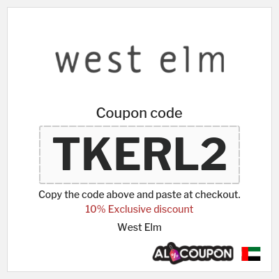 Coupon for West Elm (TKERL2) 10% Exclusive discount