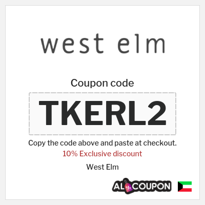 Coupon for West Elm (TKERL2) 10% Exclusive discount