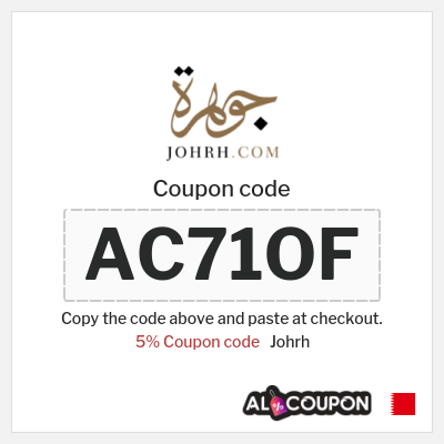 Coupon for Johrh (AC71OF) 5% Coupon code