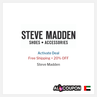 Free Shipping for Steve Madden Free Shipping + 20% OFF