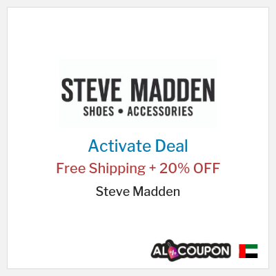 Free Shipping for Steve Madden Free Shipping + 20% OFF