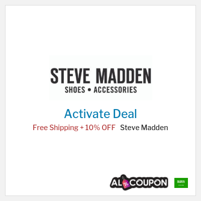 Free Shipping for Steve Madden Free Shipping + 10% OFF