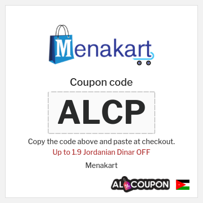 Coupon for Menakart (ALCP) Up to 1.9 Jordanian Dinar OFF