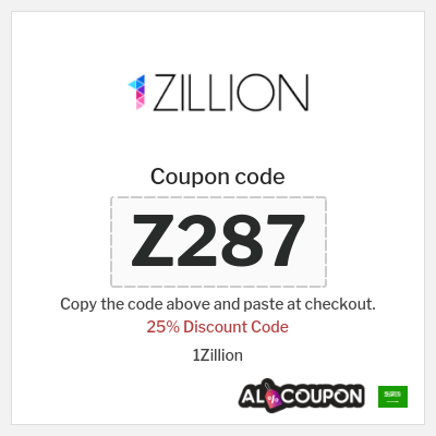 Coupon for 1Zillion (Z287) 25% Discount Code