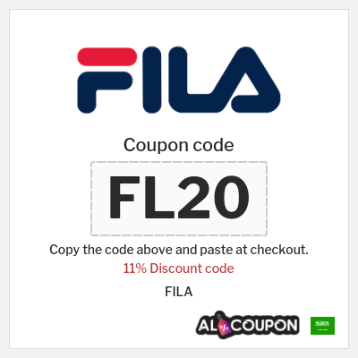 Coupon discount code for FILA 11% Coupon code