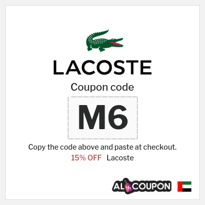 Coupon for Lacoste (M6) 15% OFF