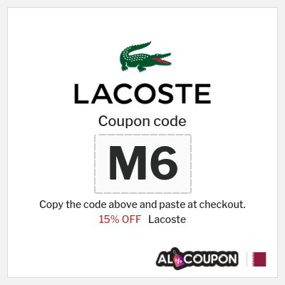 Coupon for Lacoste (M6) 15% OFF