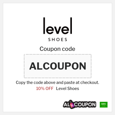 Coupon discount code for Level Shoes 10% OFF