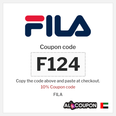 Coupon for FILA (F124) 10% Coupon code