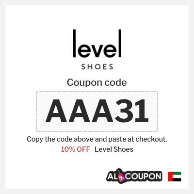 Level Shoes Coupon (AAA31) Level Shoes discount code 2026