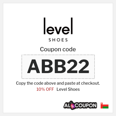 Level Shoes Coupon (ABB22) Level Shoes discount code 2026