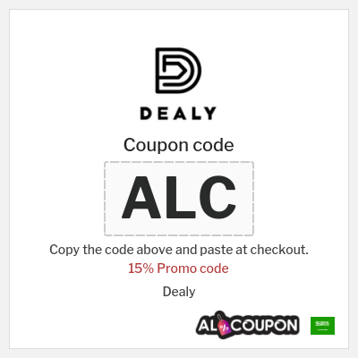 Coupon discount code for Dealy 15% OFF