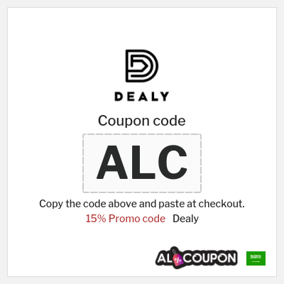 Coupon discount code for Dealy 15% OFF