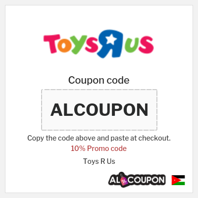 Toys R Us discount code Jordan Valid on all products