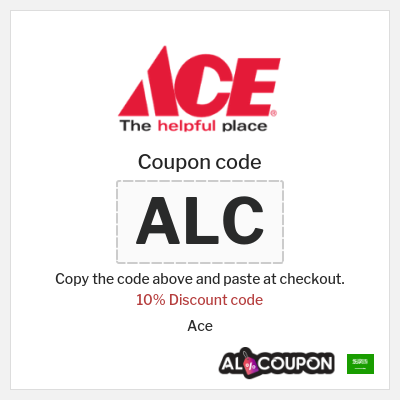 Coupon discount code for Ace 10% OFF