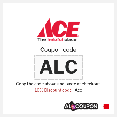 Coupon discount code for Ace 10% OFF
