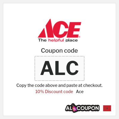 Coupon discount code for Ace 10% OFF
