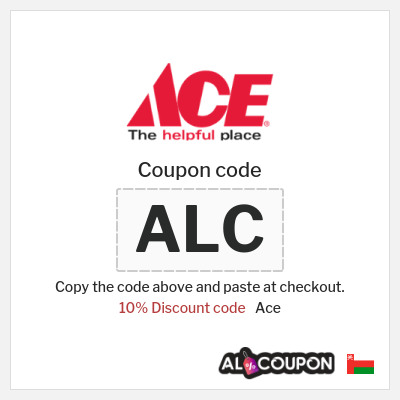 Coupon discount code for Ace 10% OFF