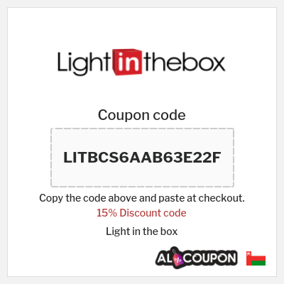 Coupon discount code for Light in the box 15% OFF promo code