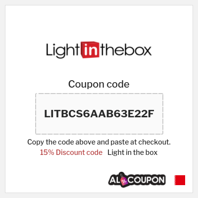 Coupon discount code for Light in the box 15% OFF promo code