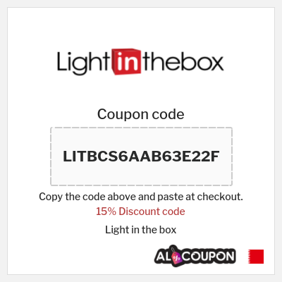 Coupon for Light in the box (LITBCS6AAB63E22F) 15% Discount code