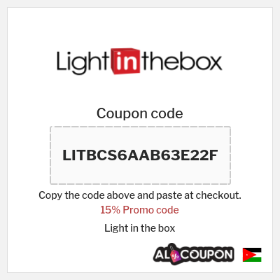 Coupon for Light in the box (LITBCS6AAB63E22F) 15% Promo code