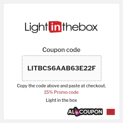 Coupon for Light in the box (LITBCS6AAB63E22F) 15% Promo code