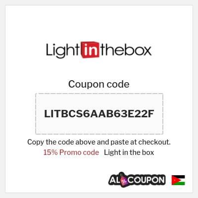 Coupon for Light in the box (LITBCS6AAB63E22F) 15% Promo code