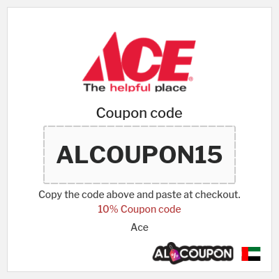 Coupon for Ace (ALCOUPON15) 10% Coupon code