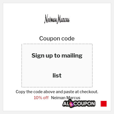 Coupon discount code for Neiman Marcus