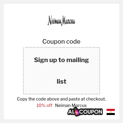 Coupon discount code for Neiman Marcus