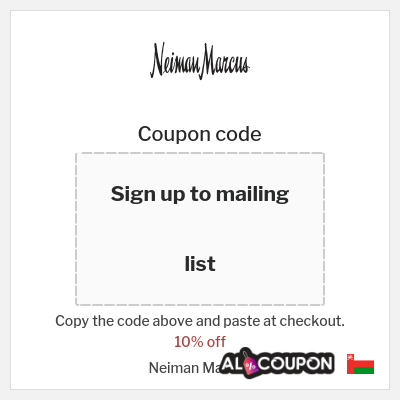 Coupon discount code for Neiman Marcus