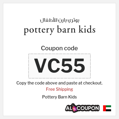 Coupon for Pottery Barn Kids (VC55) Free Shipping