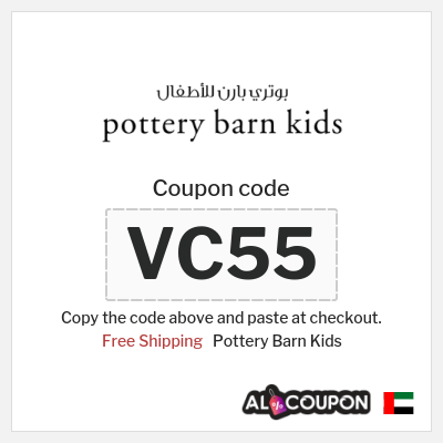 Coupon for Pottery Barn Kids (VC55) Free Shipping