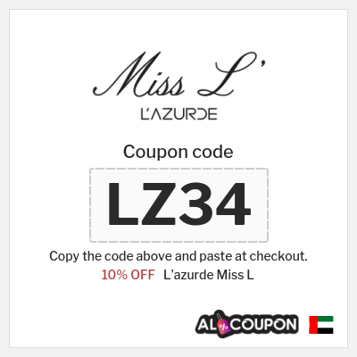 Coupon discount code for L'azurde Miss L 10% OFF