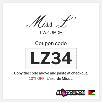 Coupon discount code for L'azurde Miss L 10% OFF
