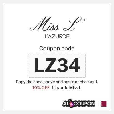Coupon discount code for L'azurde Miss L 10% OFF