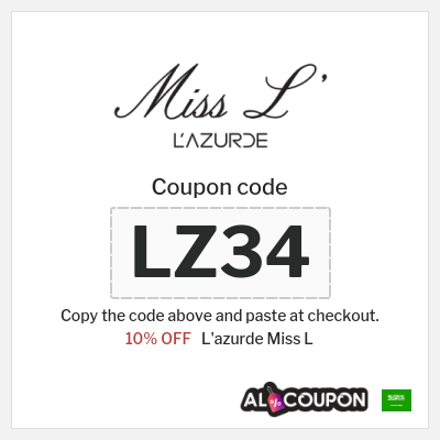Coupon discount code for L'azurde Miss L 10% OFF