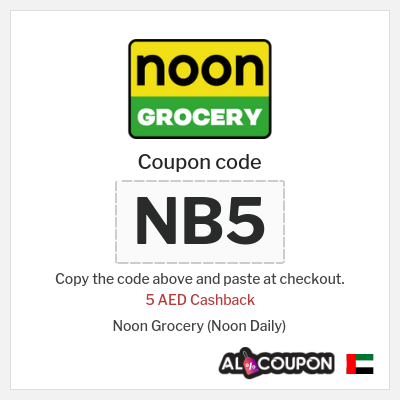 Coupon for Noon Grocery (Noon Daily) (NB5) 5 AED Cashback