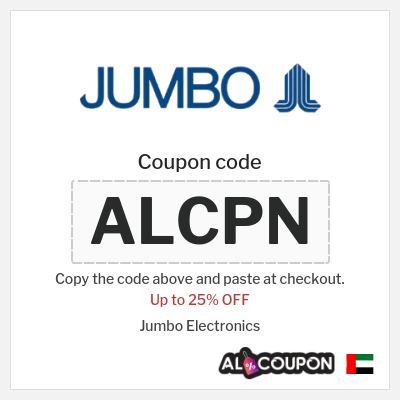 Coupon for Jumbo Electronics (ALCPN) Up to 25% OFF