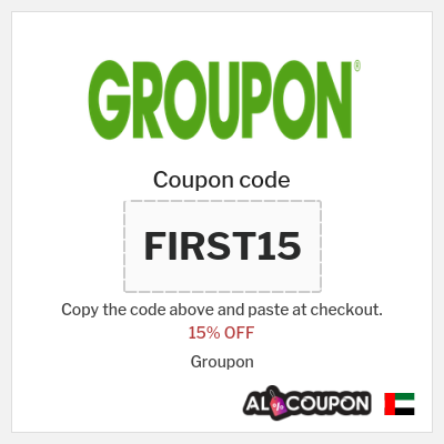 Coupon for Groupon (FIRST15) 15% OFF